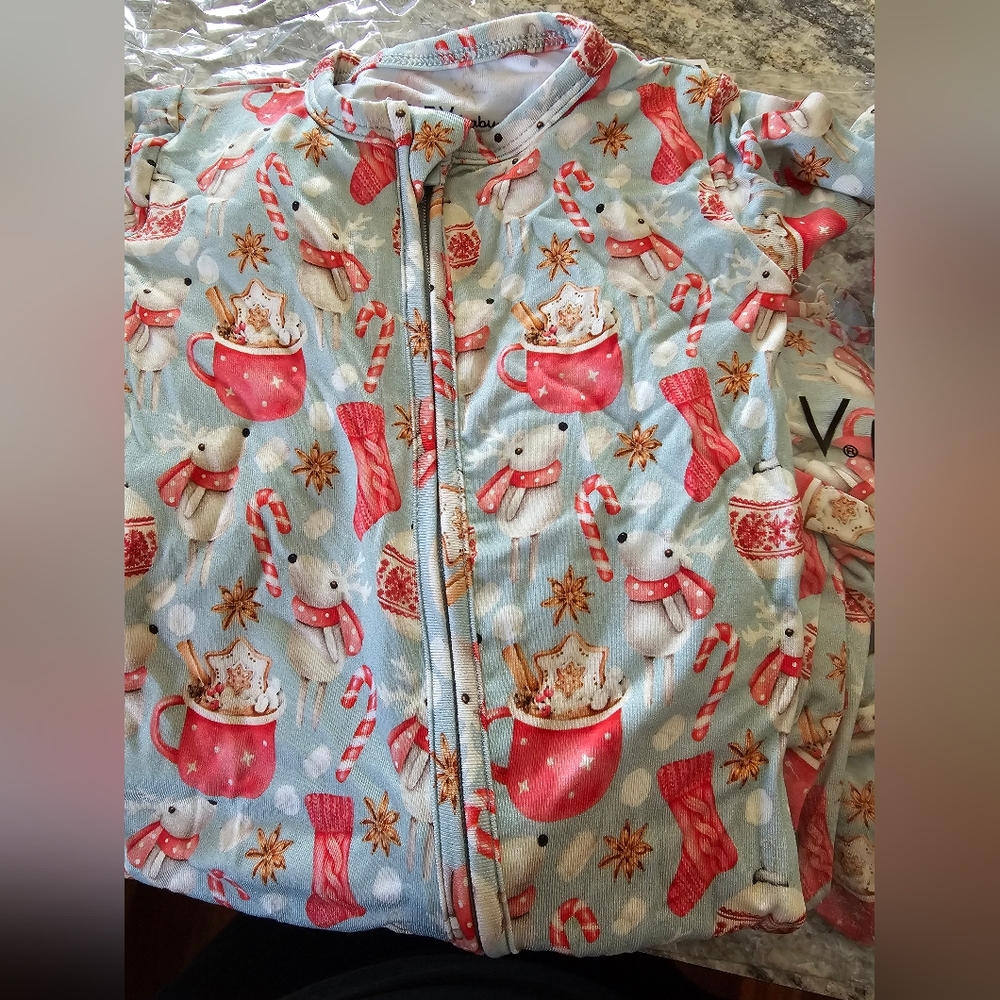 Mommy and me matching bamboo Christmas jammies